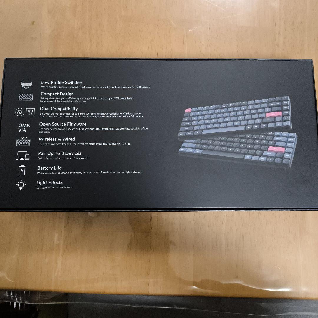 Keychron K3 Pro ワイヤレス JIS　青軸　日本語 ロープロ
