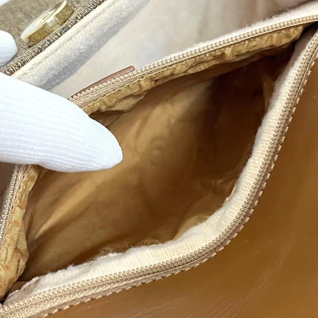 【希少性】✨極美品✨☘️GUCCI☘️✨ショルダーバッグ✨キャンバスレザー✨