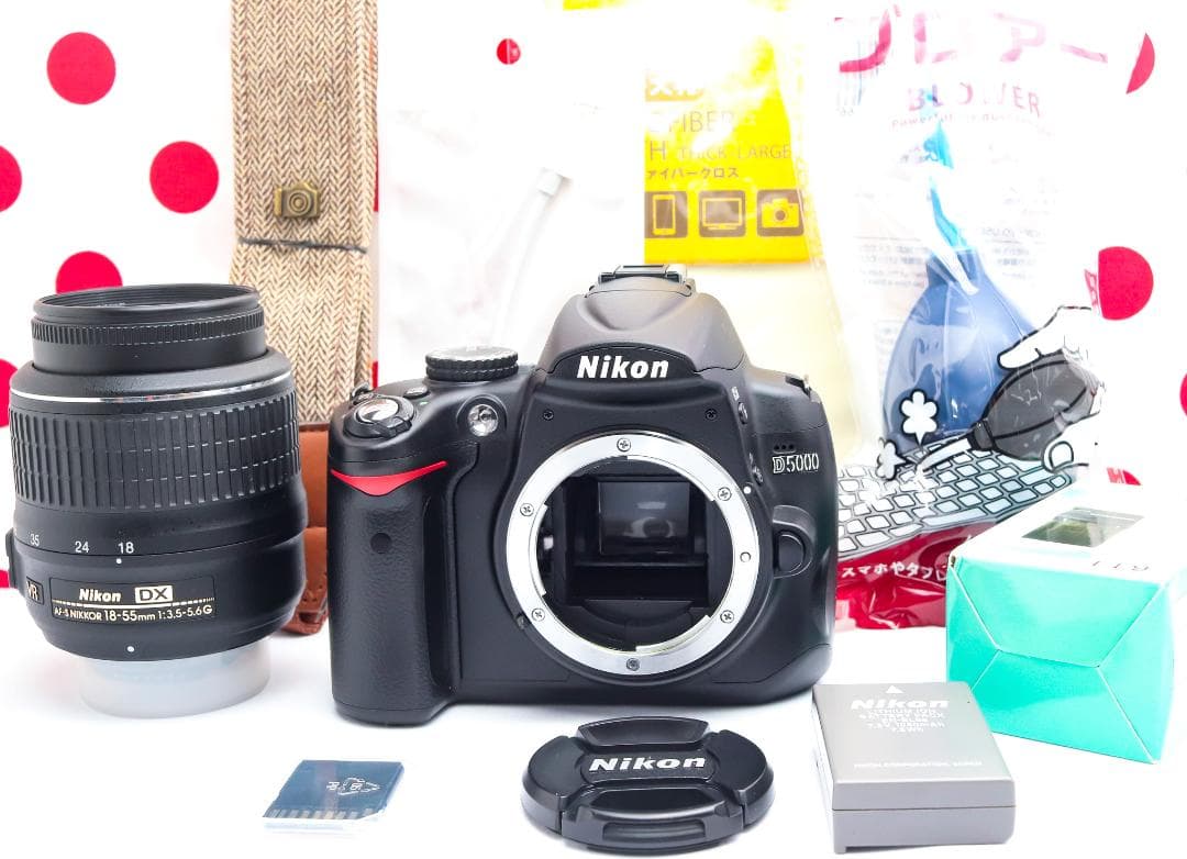 ニコン Nikon D5000❤スマホ転送OK❤動画撮影・自撮り可❤手振れ補正付