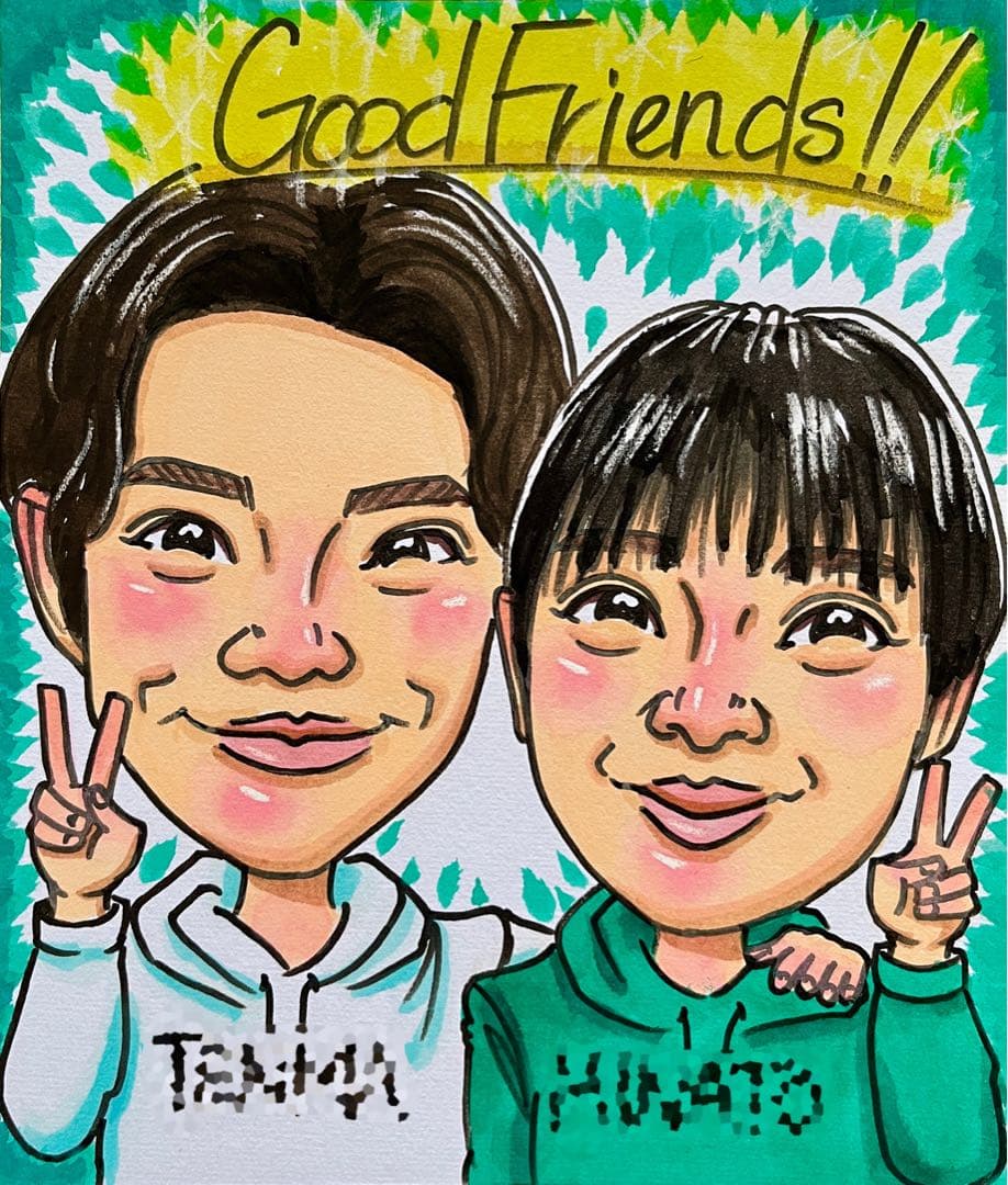 【お客ページ】（ななみ様）オーダー似顔絵☆結婚式や結婚記念日のギフトに