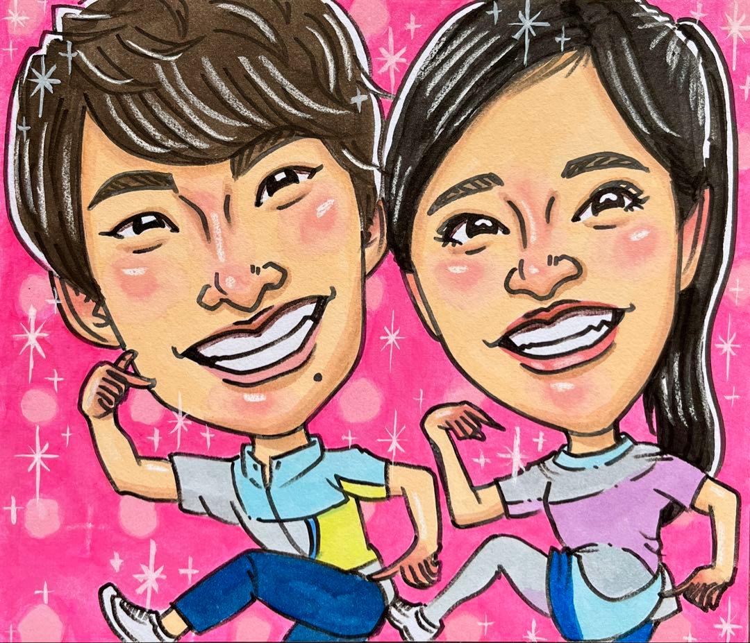 【お客ページ】（ななみ様）オーダー似顔絵☆結婚式や結婚記念日のギフトに