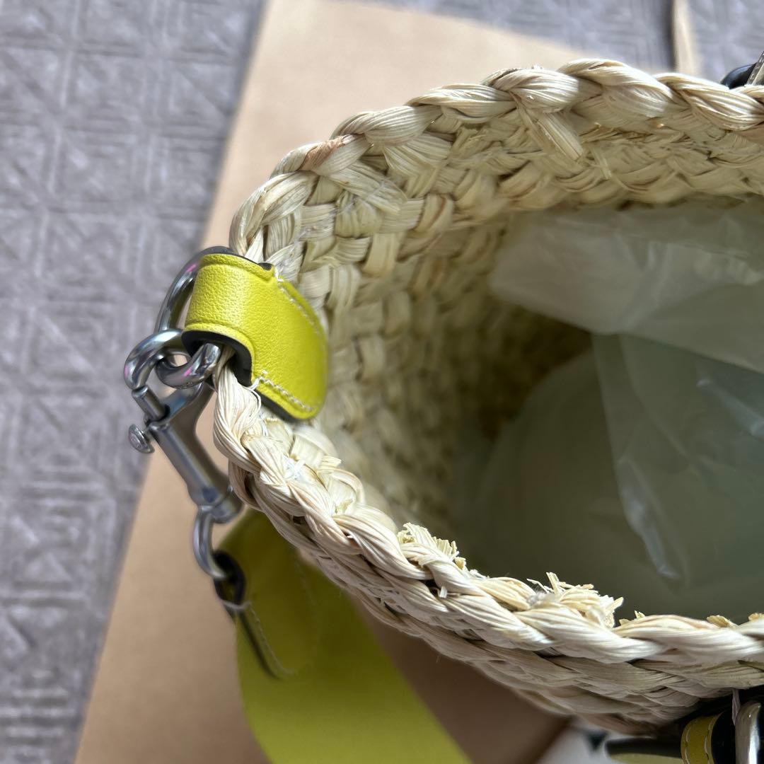 COACH イエロー かごバッグ