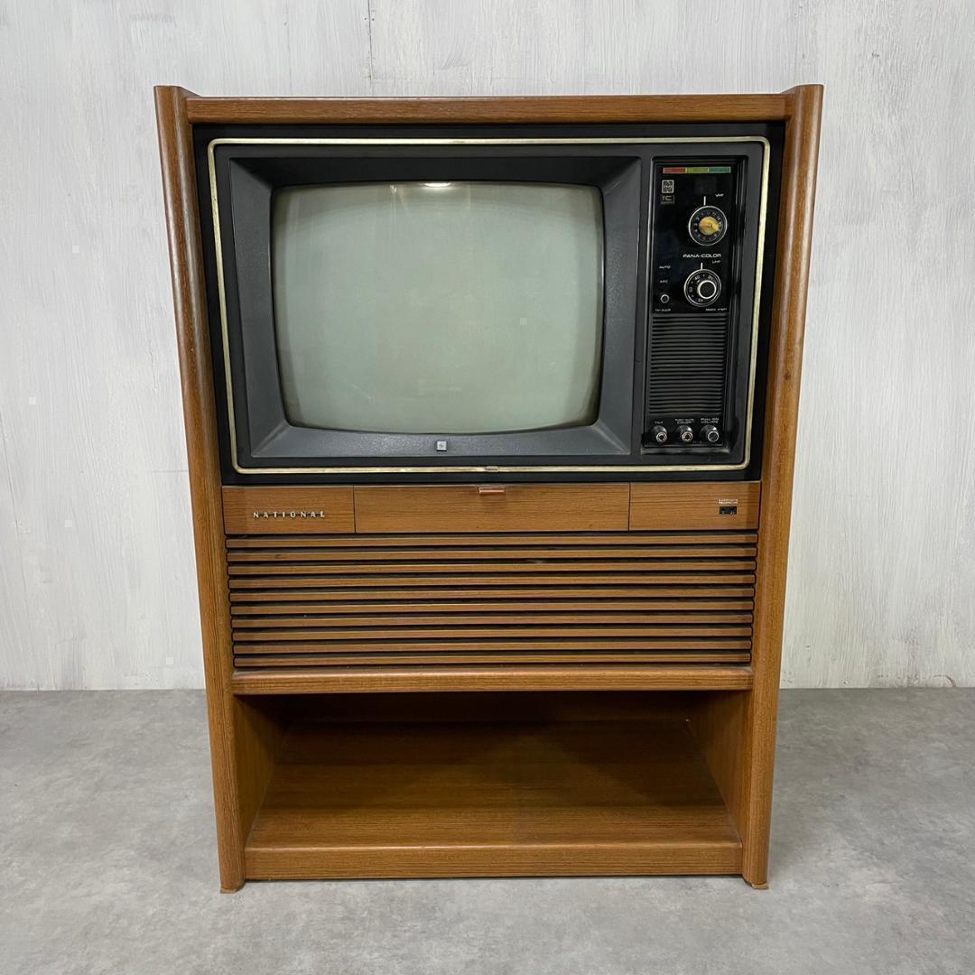 70's ヴィンテージ ナショナル テレビ 昭和レトロ 通電確認済み 当時物