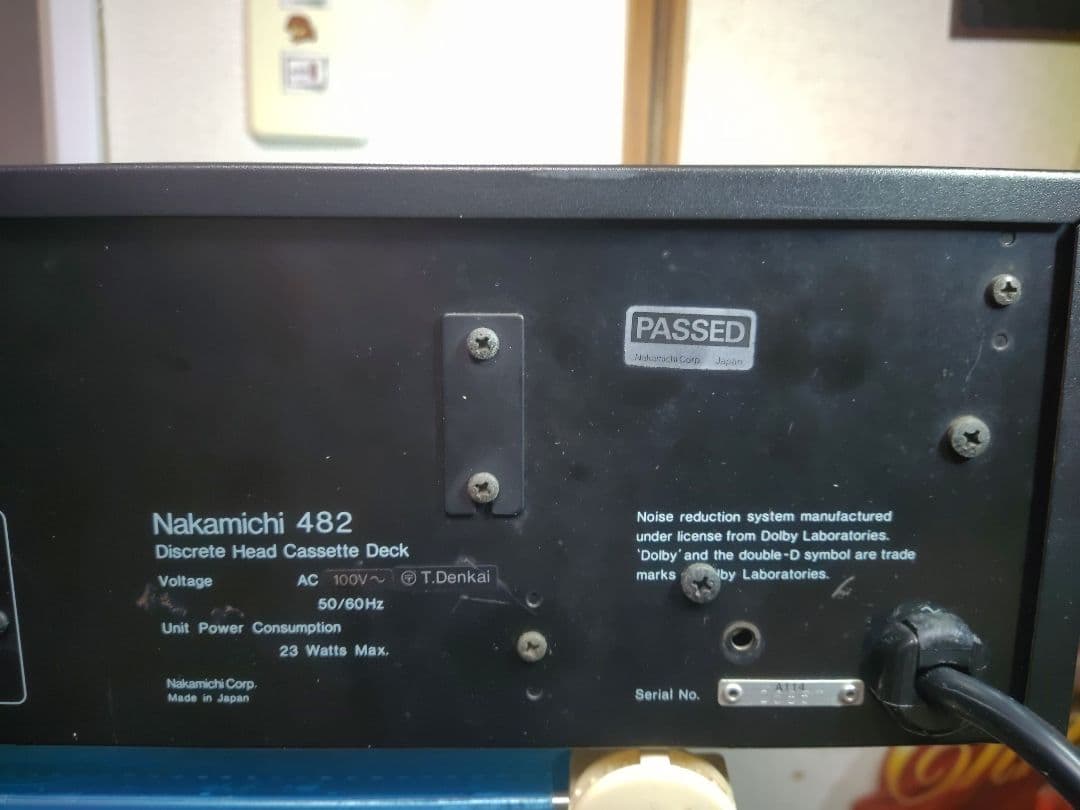 ナカミチ　高級3ヘッド　カセットデッキ482 ブラック