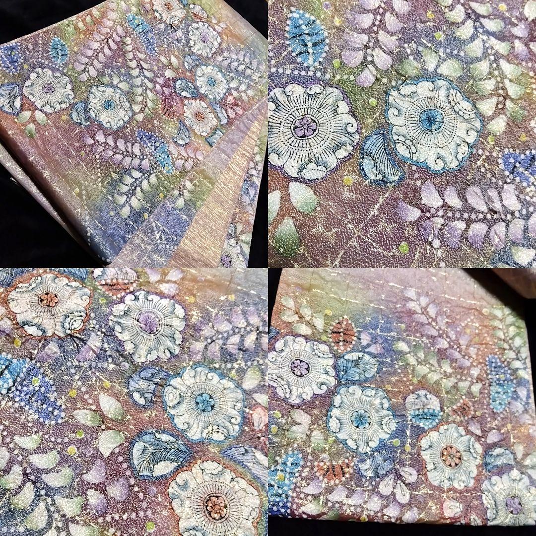 辻ケ花 辻が花 金通し 絞り 辻ヶ花 セット 訪問着 染め分け 袋帯