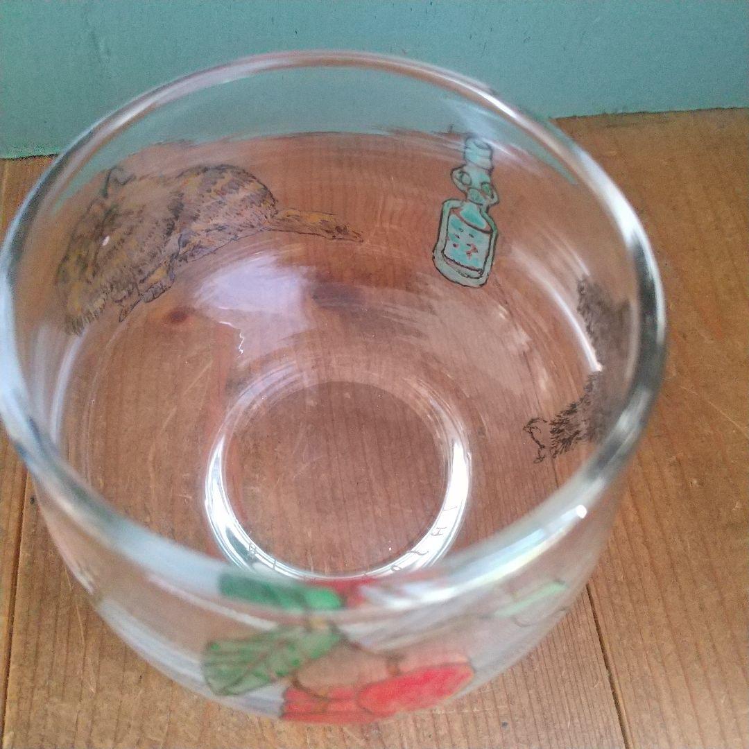 美品　木越あい　しりとり文グラス　ネコ　マウンテンゴリラ　ガラス作家