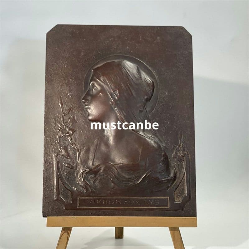 浮彫り百合少女 応接間 玄関 茶室 寝室 装飾品 工芸品 美術品 置物