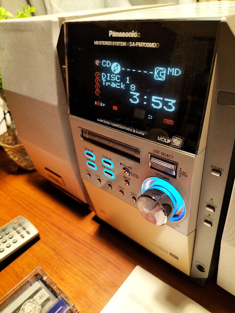 Panasonic ミニコンポSA-PM700MD リモコン　取扱い説明書付き