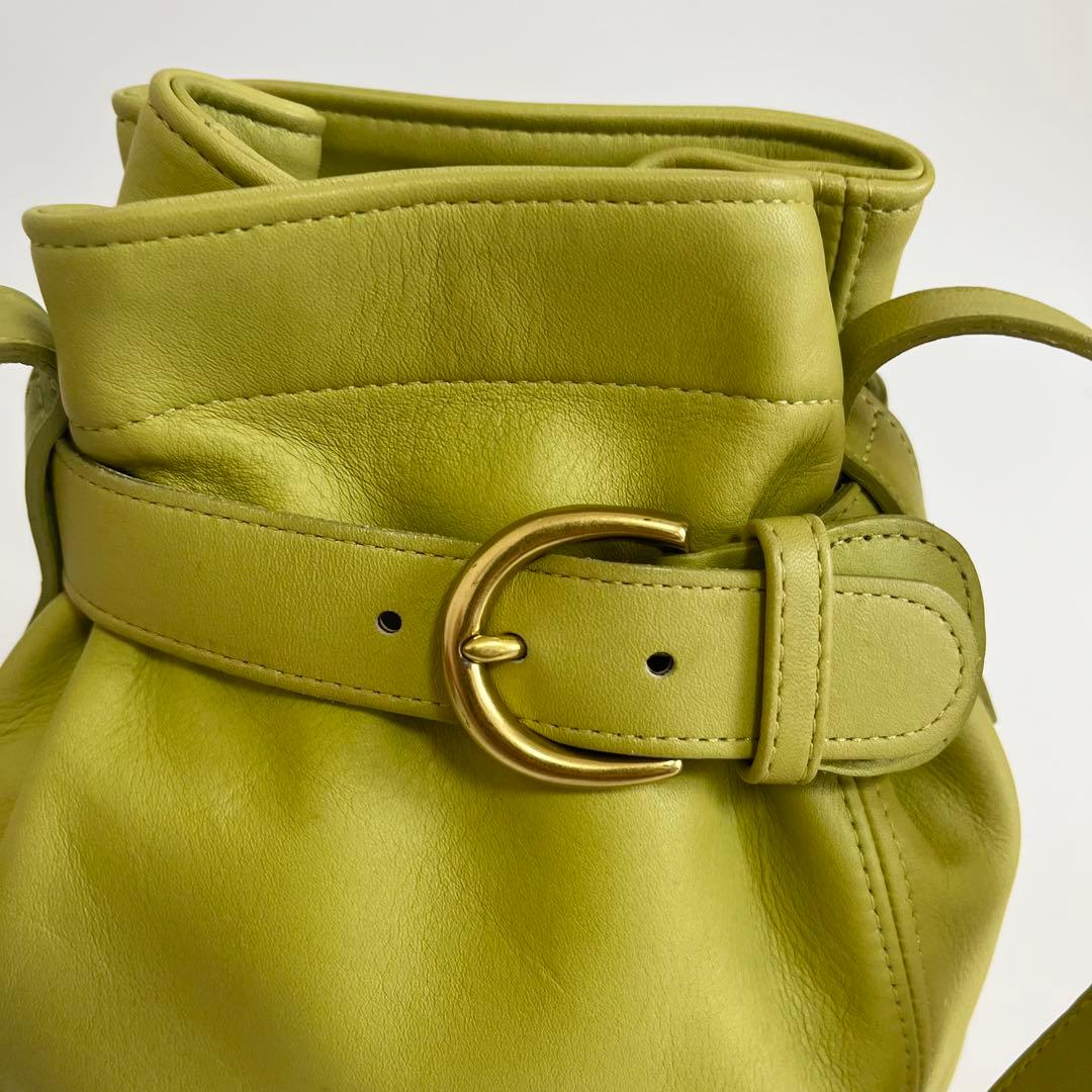 Vintage Coach Bucket Bag Green USA製