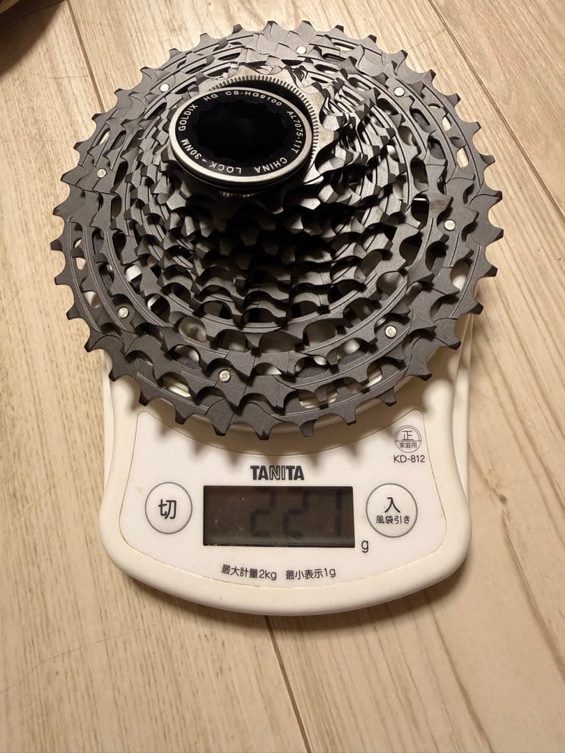 GOLDIX 超軽量12速カセットスプロケット 221g 11-36T