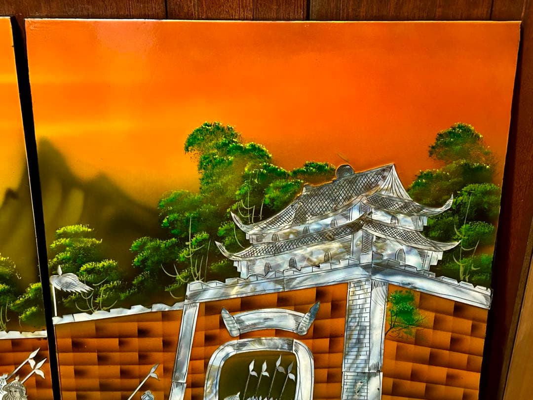 あまりにも…アジアン‼️東洋‼️エスニック‼️貝 画⁉️壁画/壁掛け/ウォールデコ