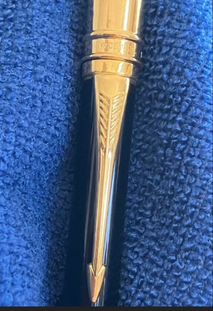 最終価格！英国製/重厚なブラック軸にダブル金環のパーカーデュオフォールドBP