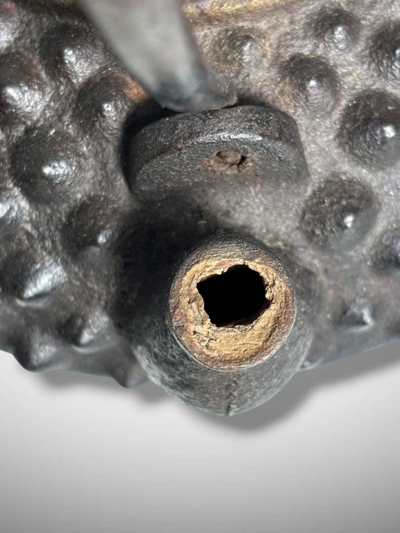 #龍文堂造 鬼あられ 鬼霰 鉄瓶/骨董