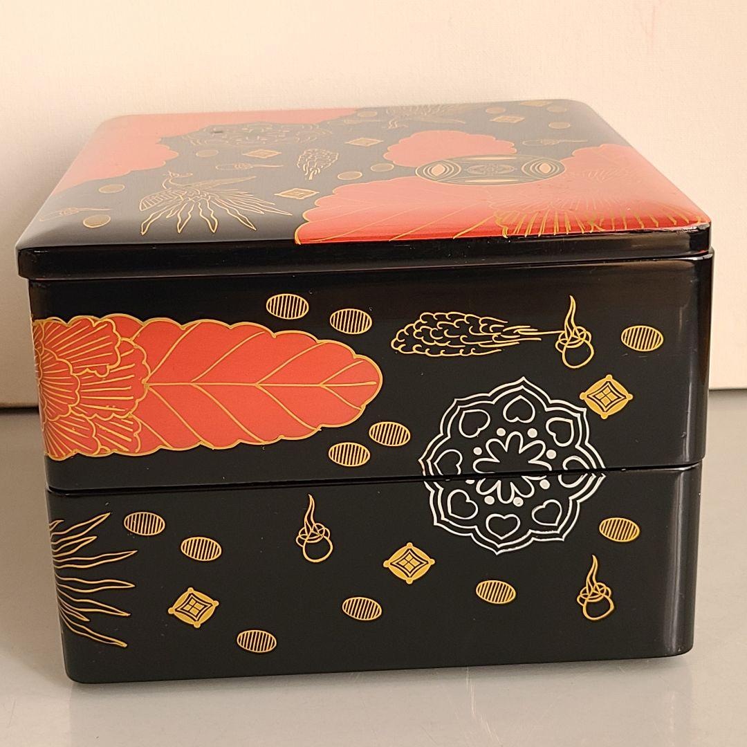 【白木屋漆器】会津塗重箱「錦絵」