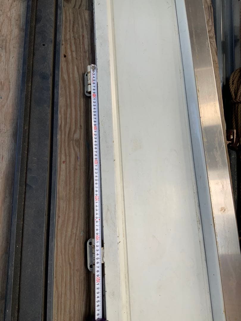 三菱ブルーテックキャンタースーパーワイド中古リア・アオリ(ステン付ヘアライン)