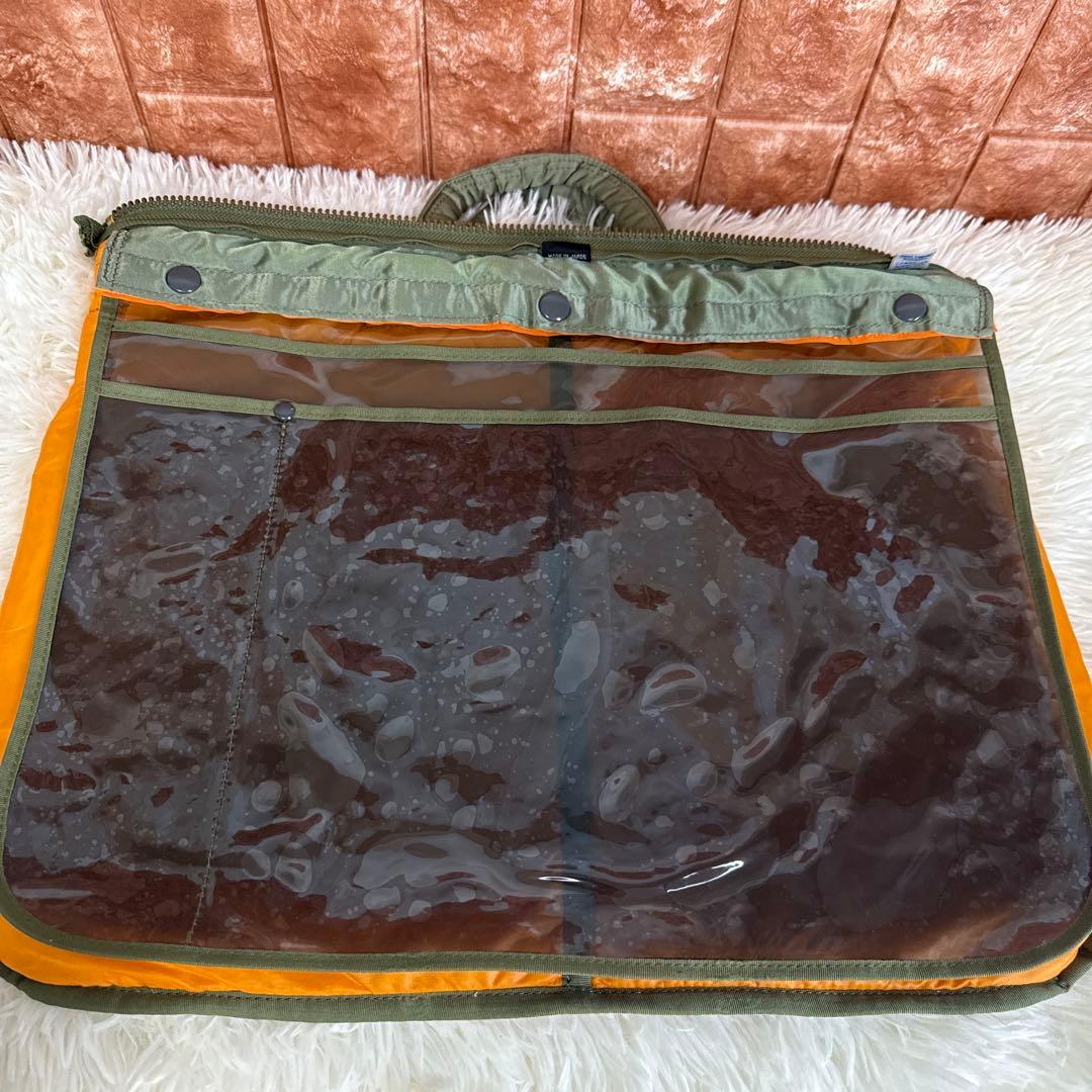 【美品】 ポーター タンカー ブリーフケース L セージグリーン 希少 廃盤品