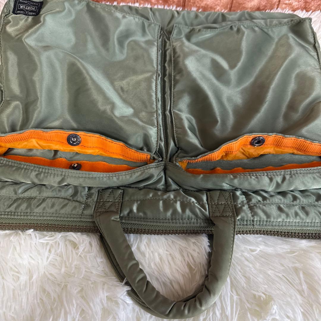 【美品】 ポーター タンカー ブリーフケース L セージグリーン 希少 廃盤品