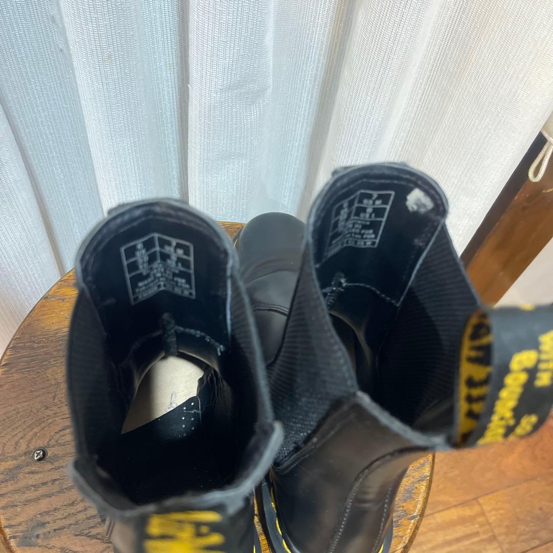 し*ご様 ドクターマーチン サイドゴア チェルシーブーツ イエローステッチUK6