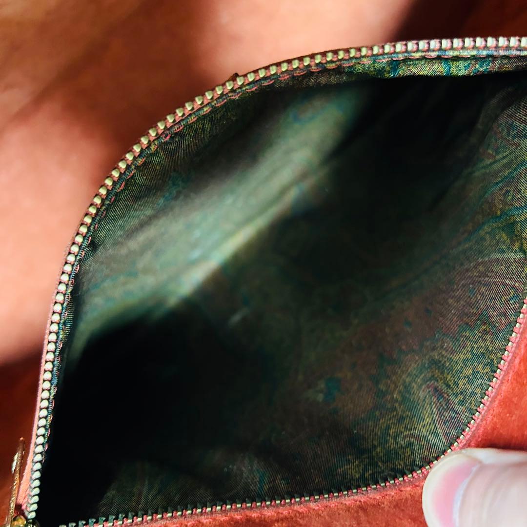 ETRO エトロ レザー ハンドバッグ ショルダーバッグ　2way オレンジ系