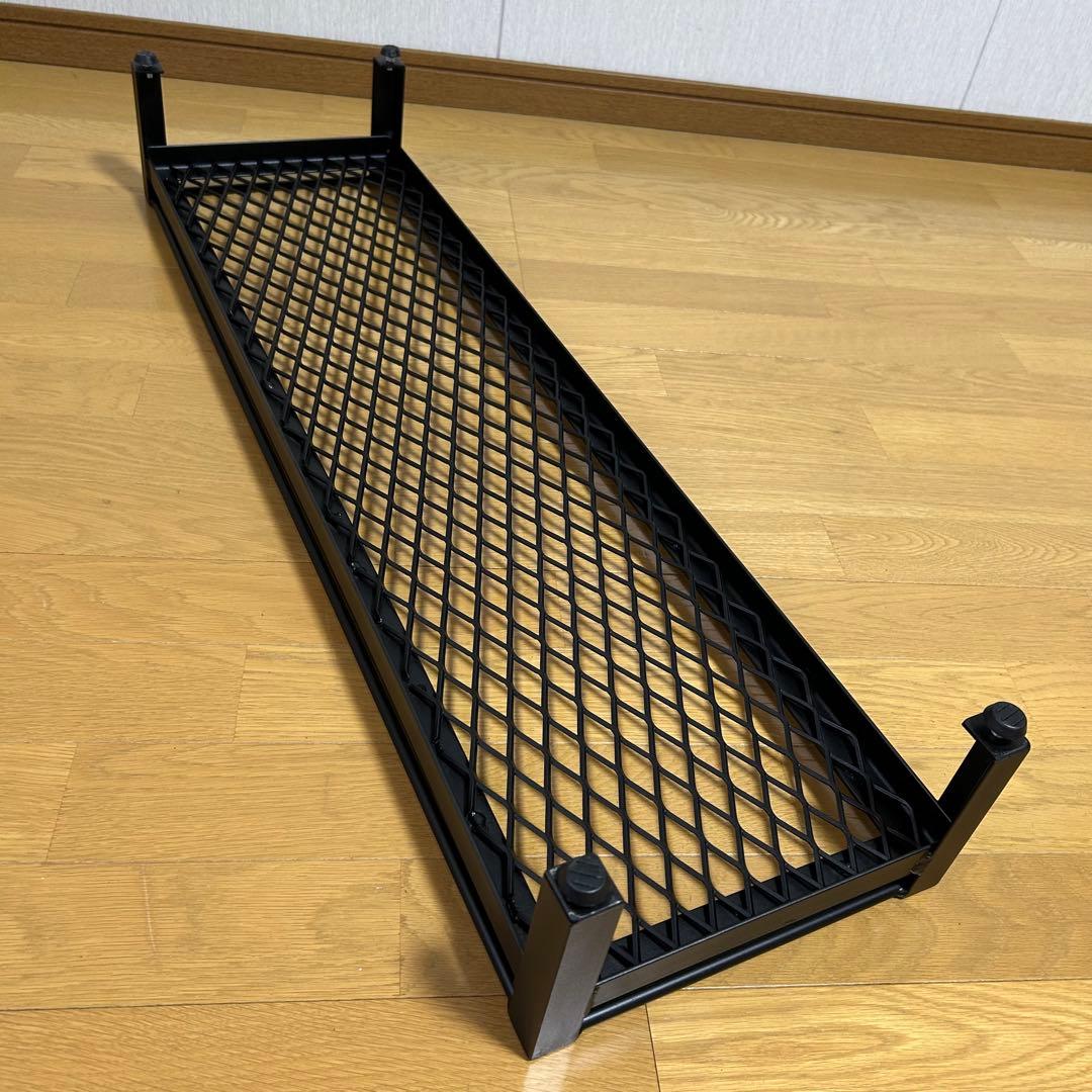 アイアンシェルフ　スチールメッシュ　収納棚 植物棚　ブラック