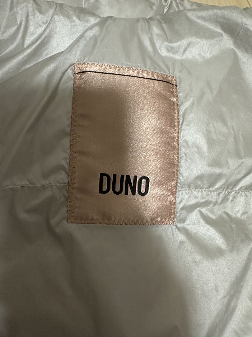 デュノDUNO ダウンコート アウターフード切替 ウール 44アイボリー