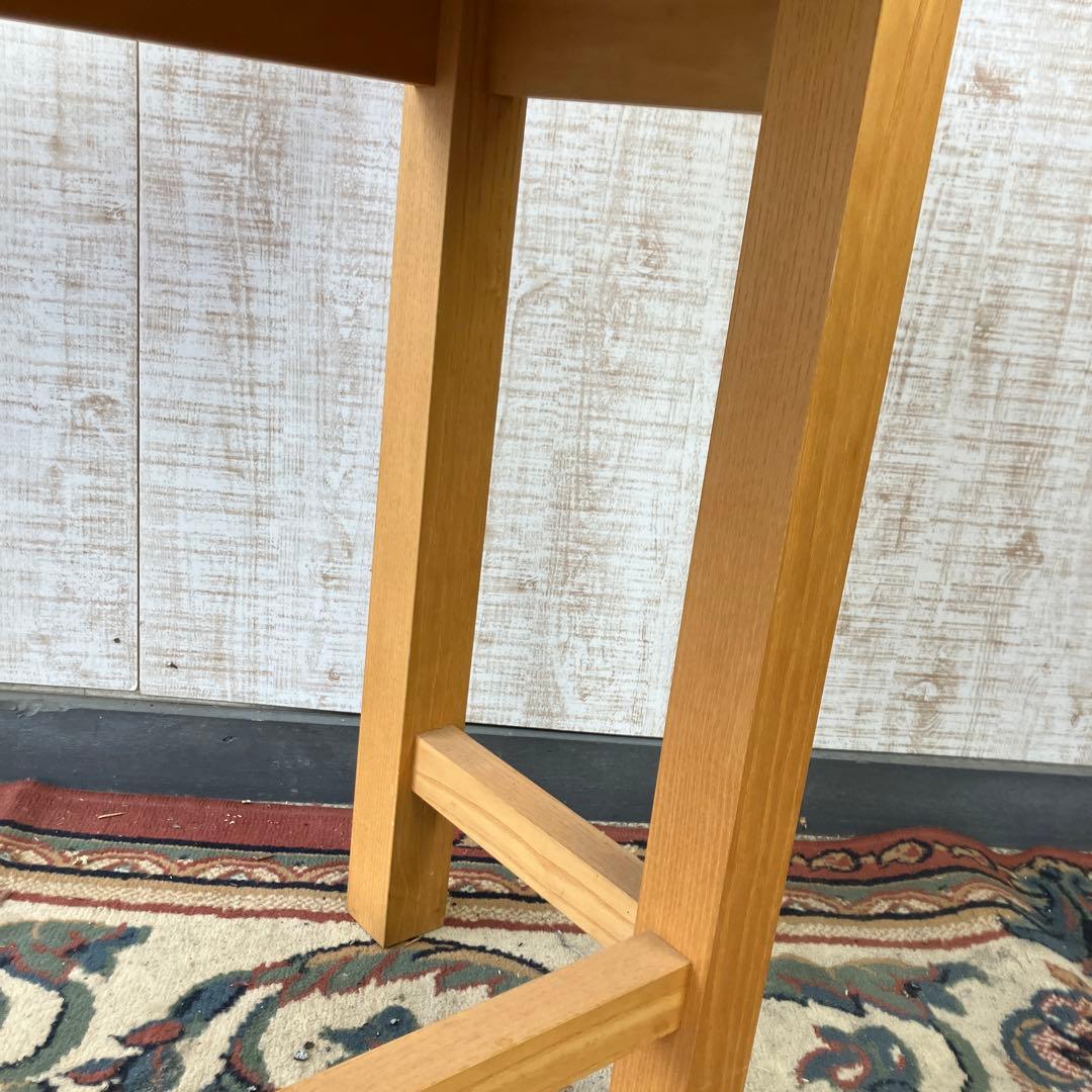 モダンレトロ 無垢材 陶器製 洗面台 流し台 カウンターテーブル 古道具 古家具