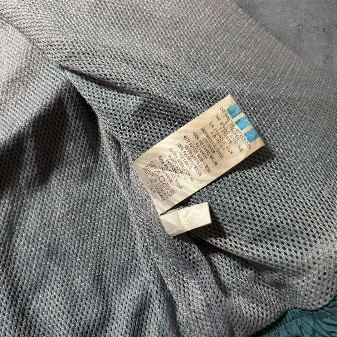 1501 古着90年代adidasナイロンジャケット刺繍ロゴ好配色マルチカラー