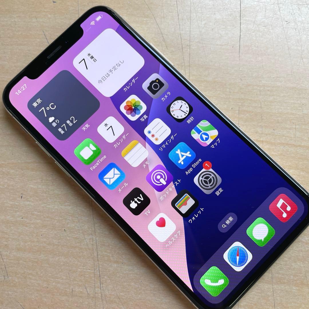 iPhone Xs シルバー　64GB A2098 美品　バッテリー84%