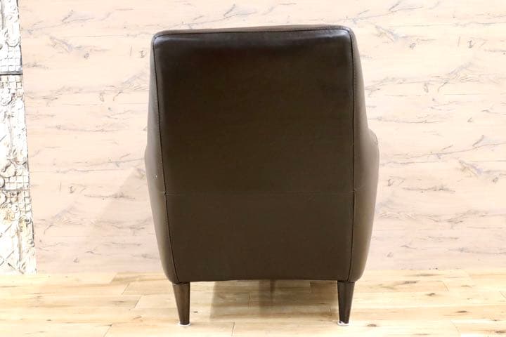 GMFK445○IDC大塚家具 アームチェア フォルテ 総革 ダークブラウン 1