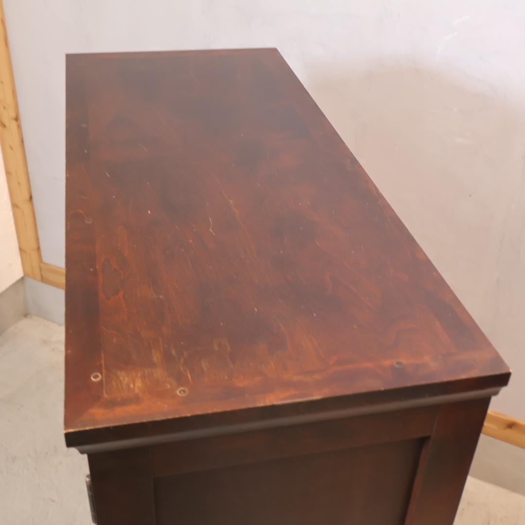 北海道民芸家具 樺材無垢 本棚 ブックキャビネット 天然木 収納家具 飾り棚