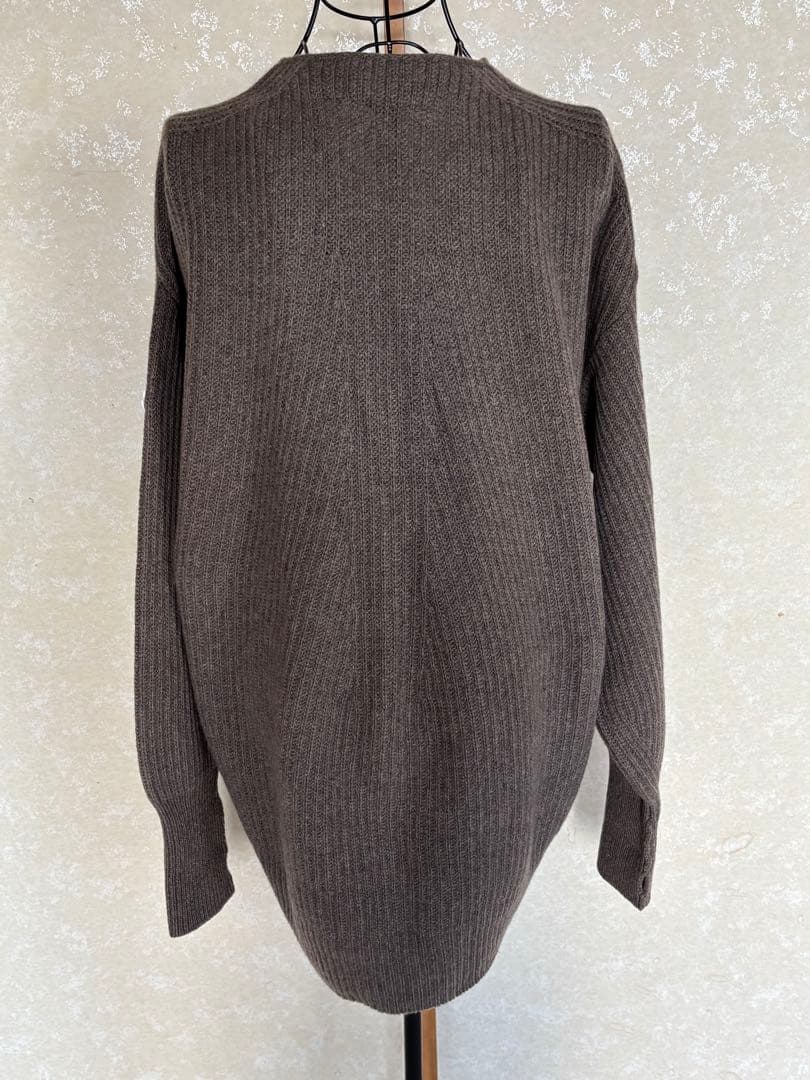 【最終値下げ】MONCLER :カシミヤリブ編みロング丈カーディガン 長袖