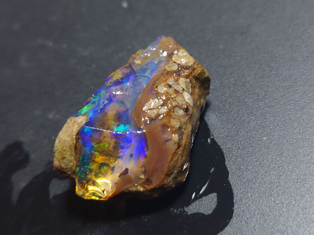 【50CT】エチオピア　オパール　原石　青　鉱物標本　ウェロ産