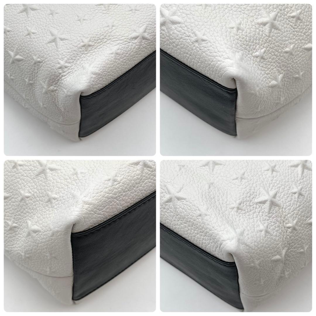 超美品・使用感少ない✨ ジミーチュウ ミニサラ 2way バッグ 白×黒 スター