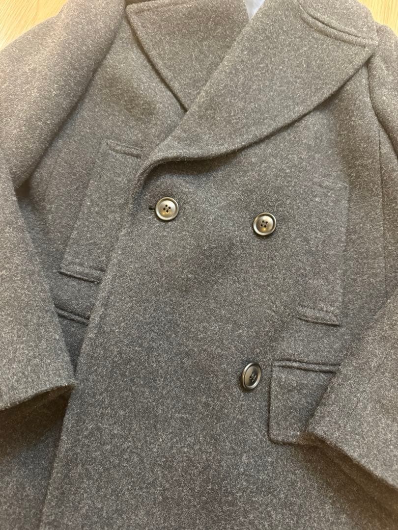 1月31日まで！ESTNATIONエストネーションダブルポケットピーコートウール