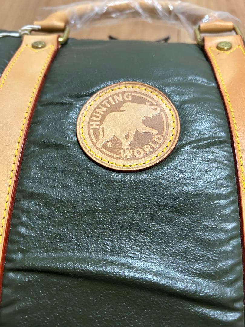 訳あり！！HUNTING WORLD グリーン ビジネスバッグ SPORTING