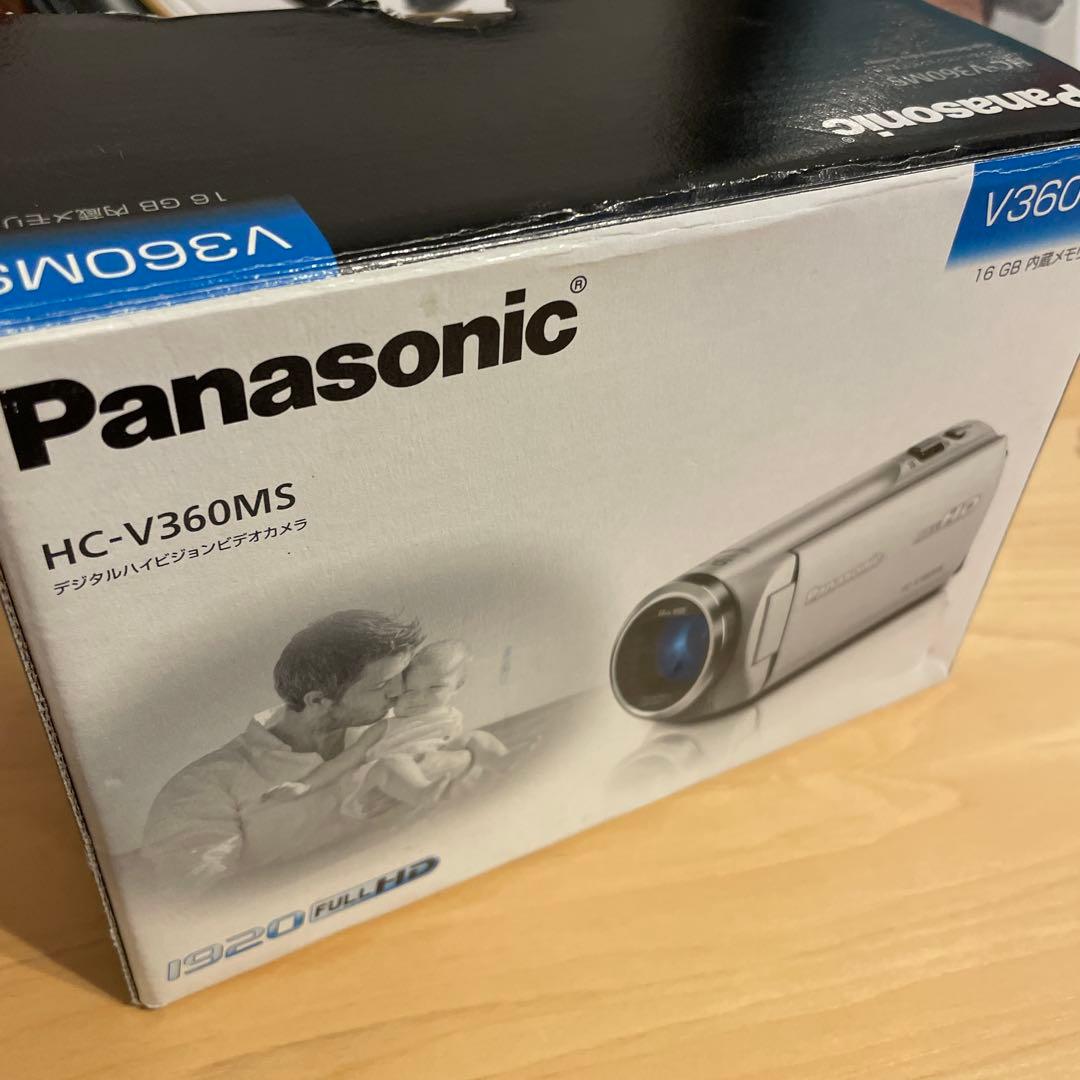 Panasonic HC-V360MS ホワイト　大容量バッテリー＆ケース付き！