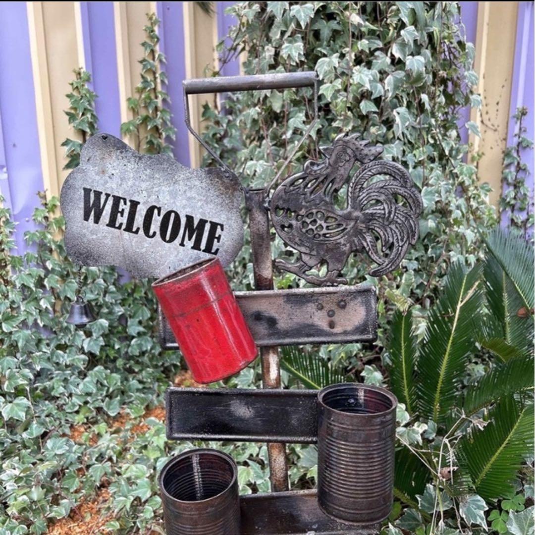 手作りのガーデンピック（スコップ型） ガーデンオーナメント ウェルカムボード