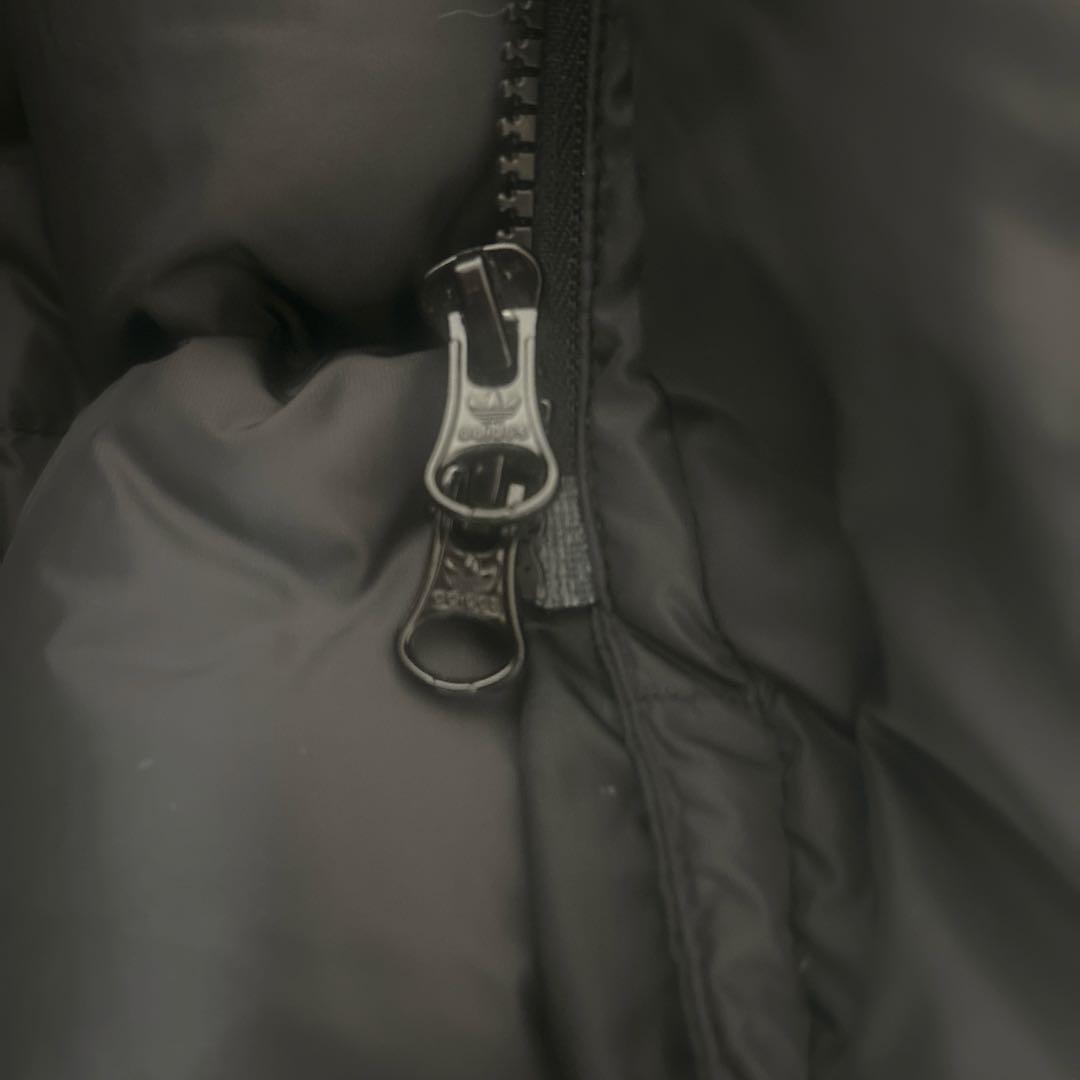 アディダスadidasトレフォイルロゴ ダウン ベンチコート 肉厚 ブラック M