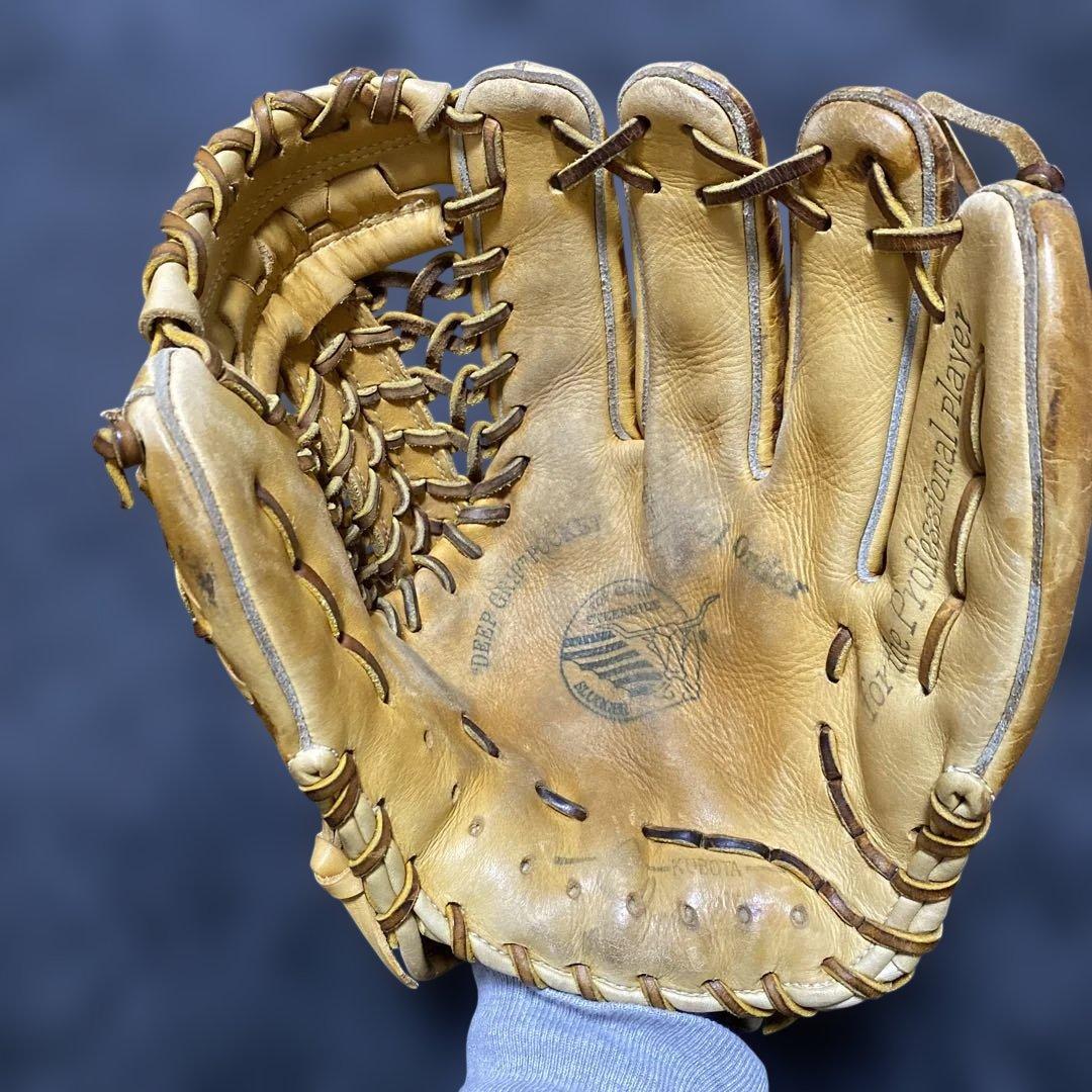 激レア！ 久保田スラッガー 硬式グローブ ベージュ オーダー 廃盤ラベル