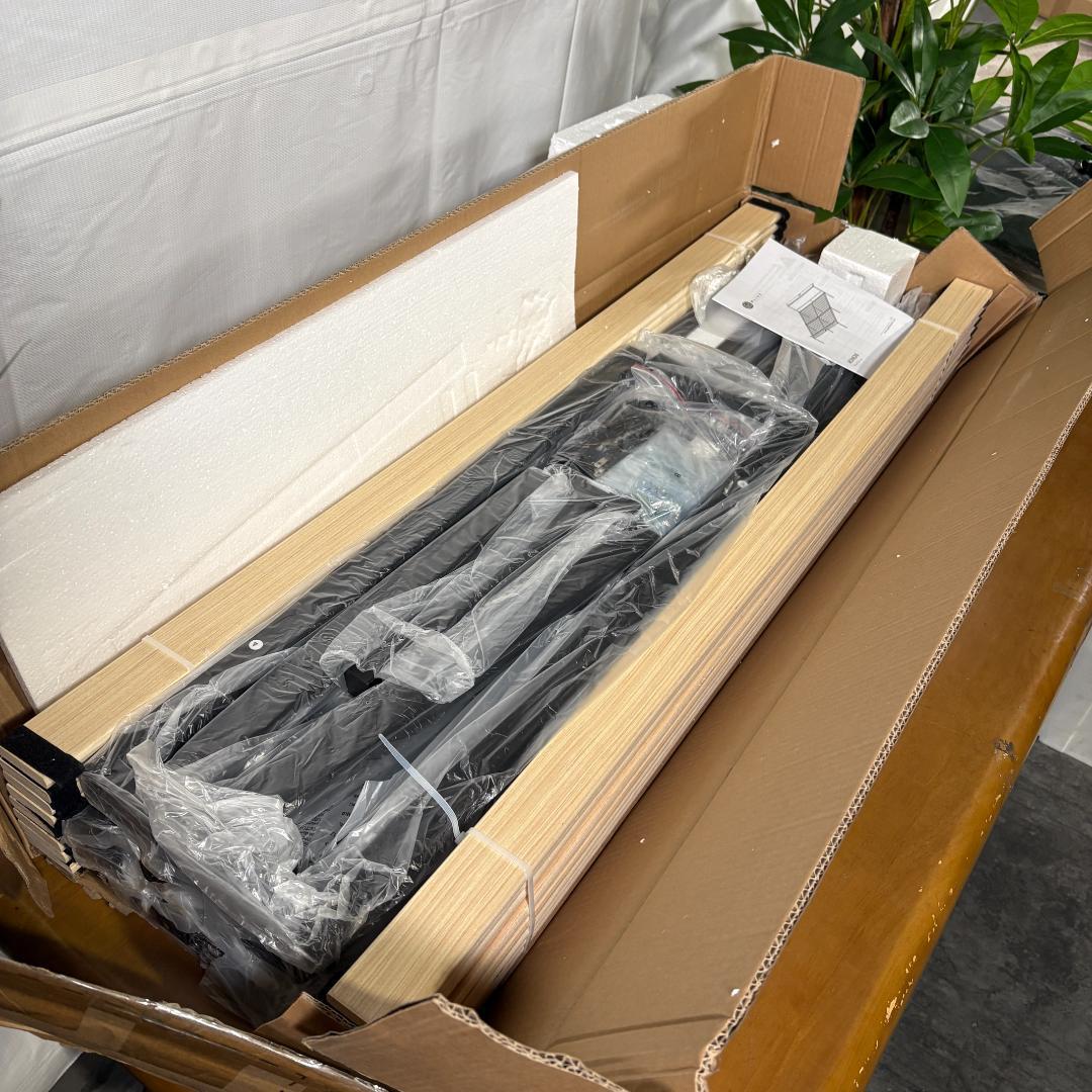 WLIVE ベッドフレーム 宮棚付き 2口コンセント すのこベッド セミダブル