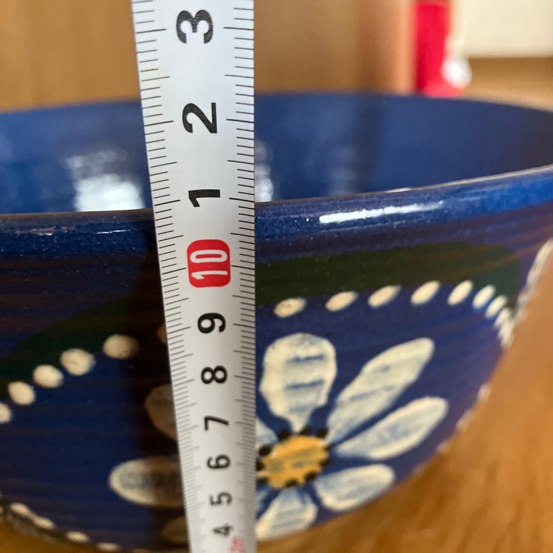 旧東ドイツ製　テューリンゲンの森　青い陶器のボウル（大）　ビンテージ？