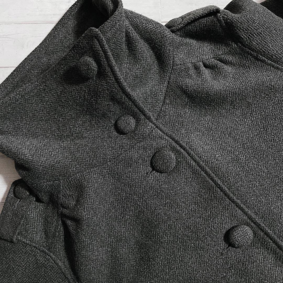 ピーコート ブルゾン グレー 平成ギャル y2k ダークコア グランジ 韓国