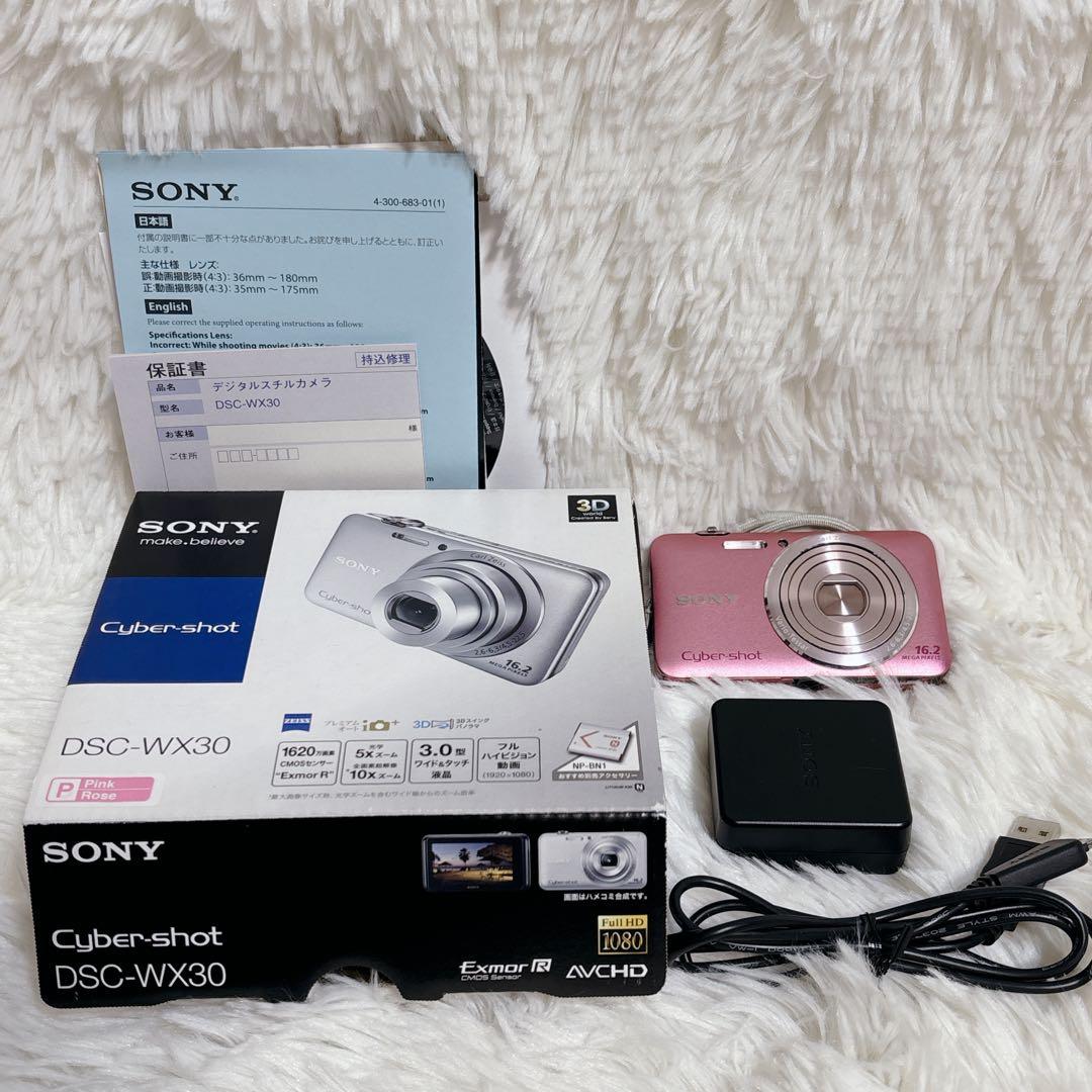 Sony Cyber-shot DSC-WX30 16.2MP(S) ピンク