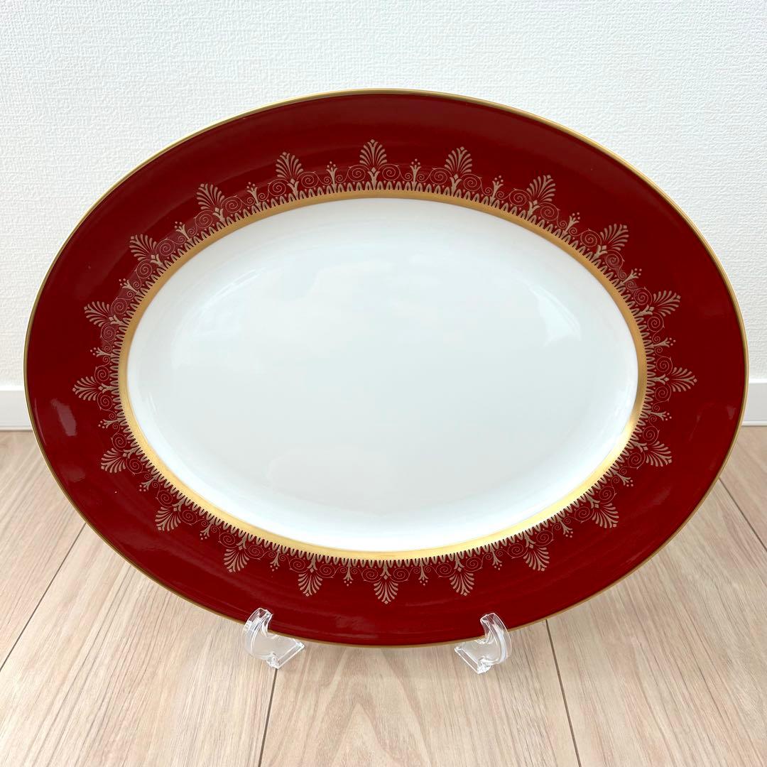 【希少 】 アンセミオン ルビー オーバルプレート 35cm