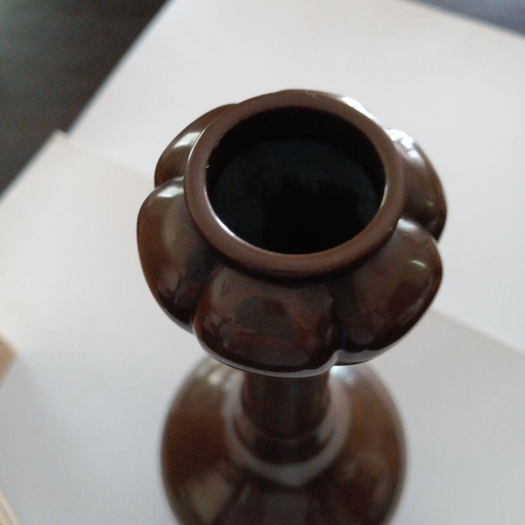 唐銅　柑子口花入　釜師大西清右衛門造　茶道具