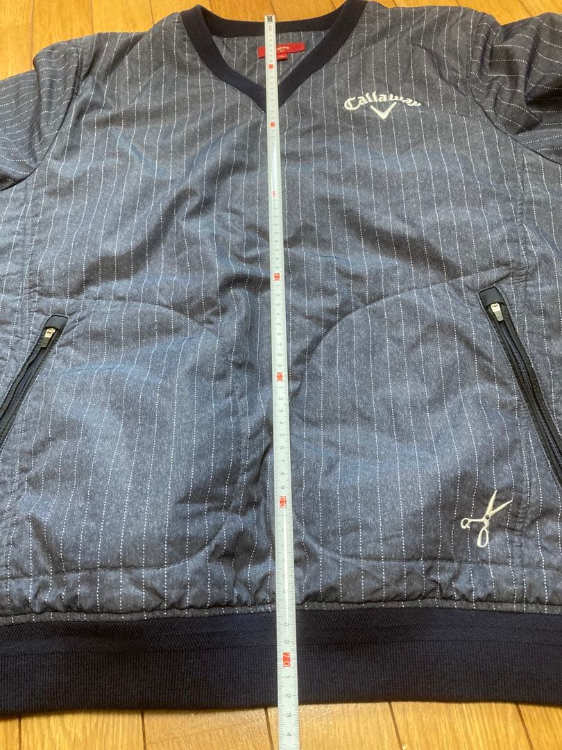 【キャロウェイ】レッドレーベルVネックブルゾン　2way 3Lサイズ　中綿　刺繍
