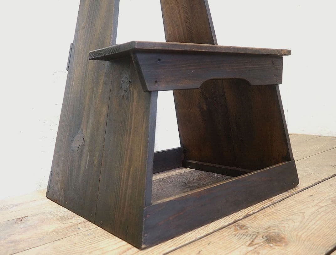 1345 ビンテージ　レトロな踏み台　展示台　花台　ガーデン　古家具　古道具