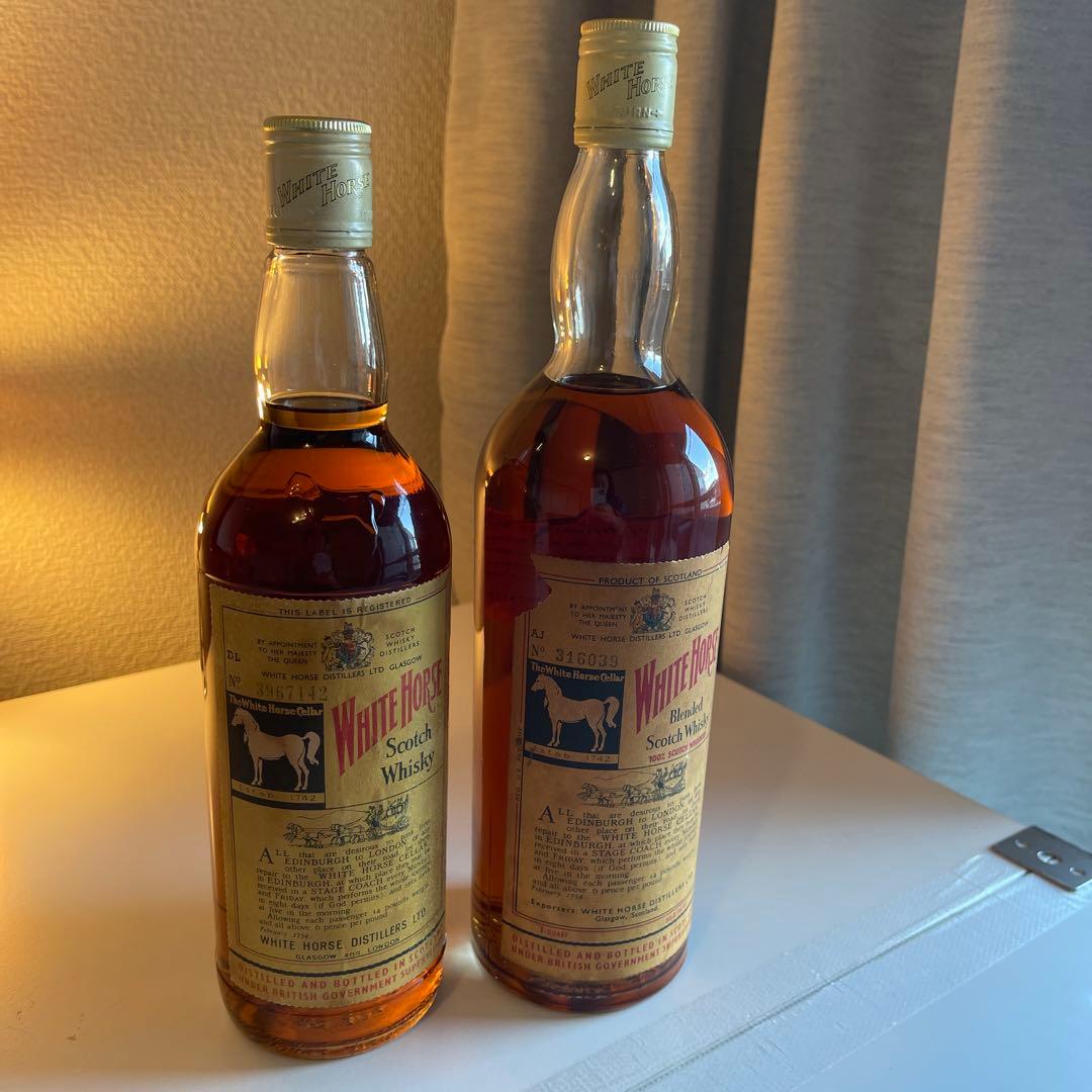 ホワイトホース 1960年代　馬車　4頭　左馬　760ml 946ml 2本組
