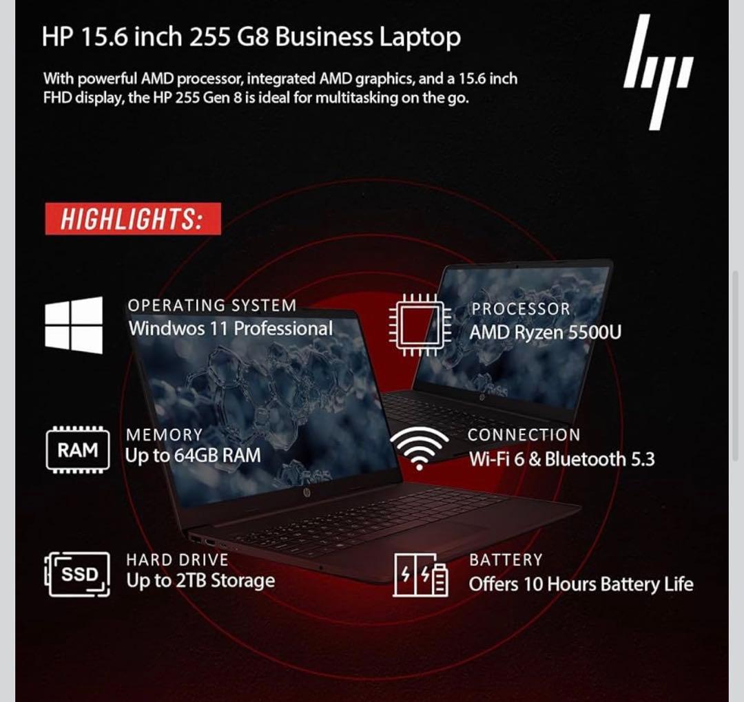 HP 255 G8 ビジネスノートパソコン15.6インチFHD