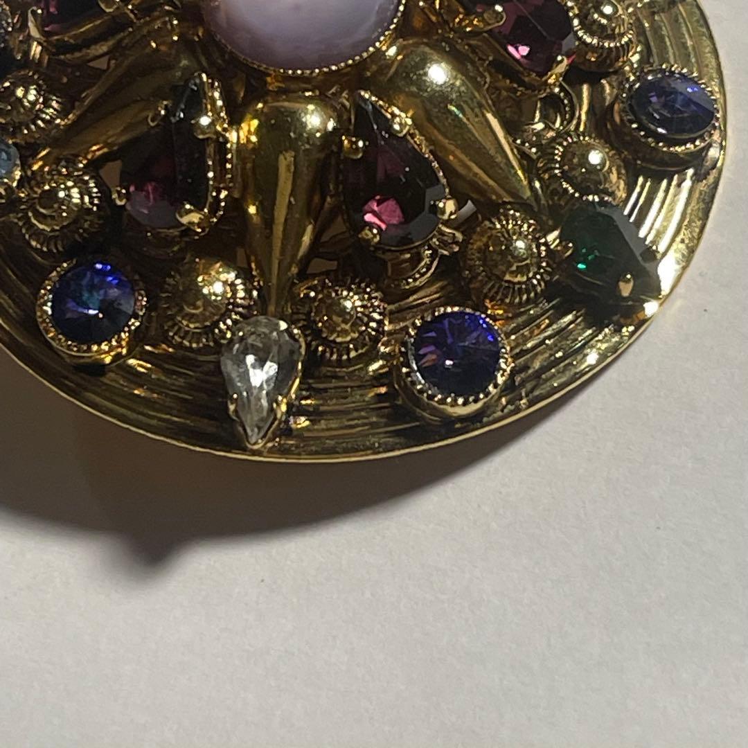 ドルチェ＆ガッバーナ ヴィンテージ　クリスタル ガラス　ブローチ　ビジュー